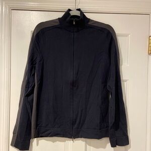 INC International Concepts Men’s Sweater Track Jacket Navy Gray Size M
